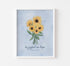 Be joyful in hope Romans 12:12 Bible verse Christian art print with sunflowers