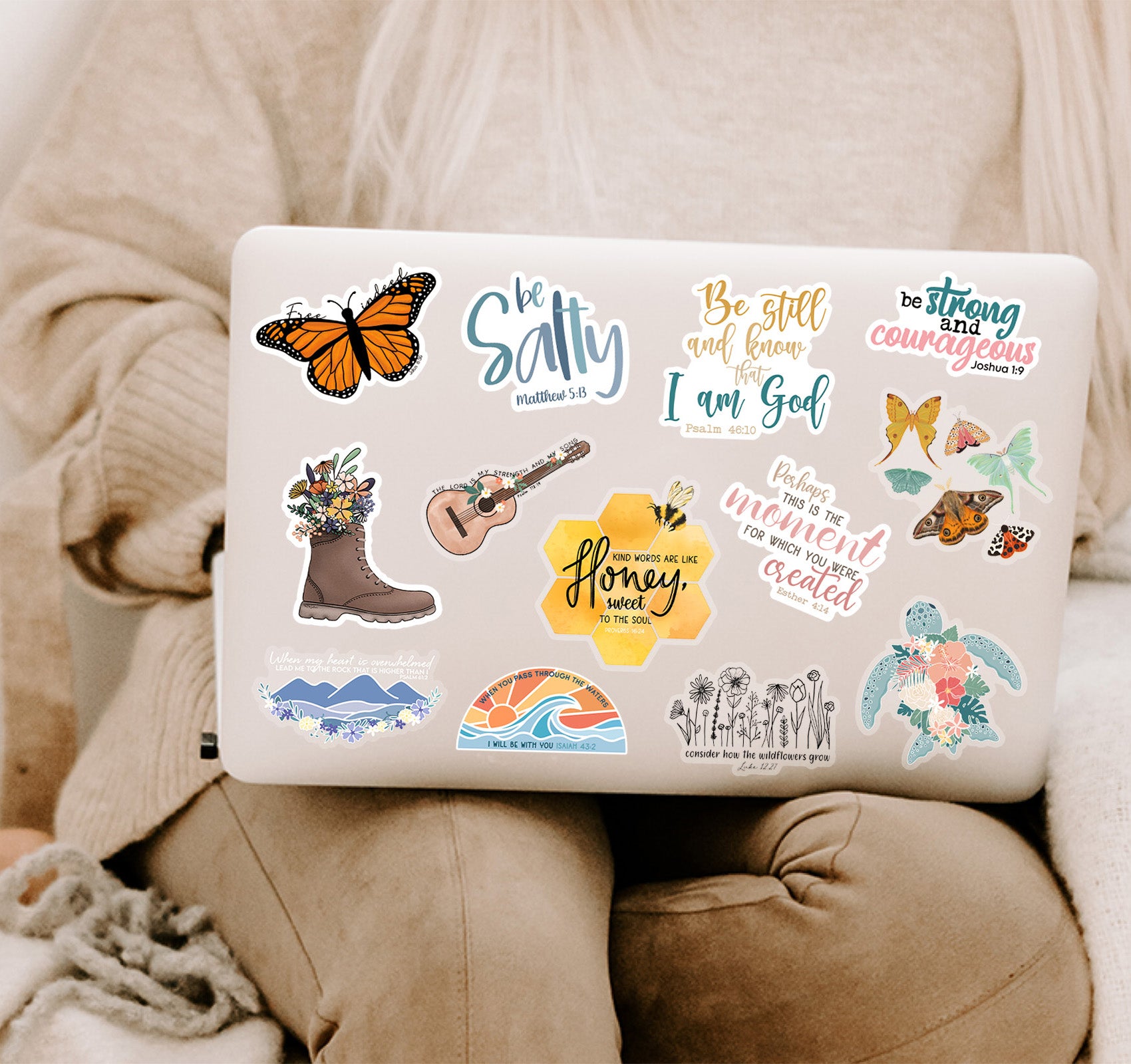 Christian faith Bible verse laptop decals