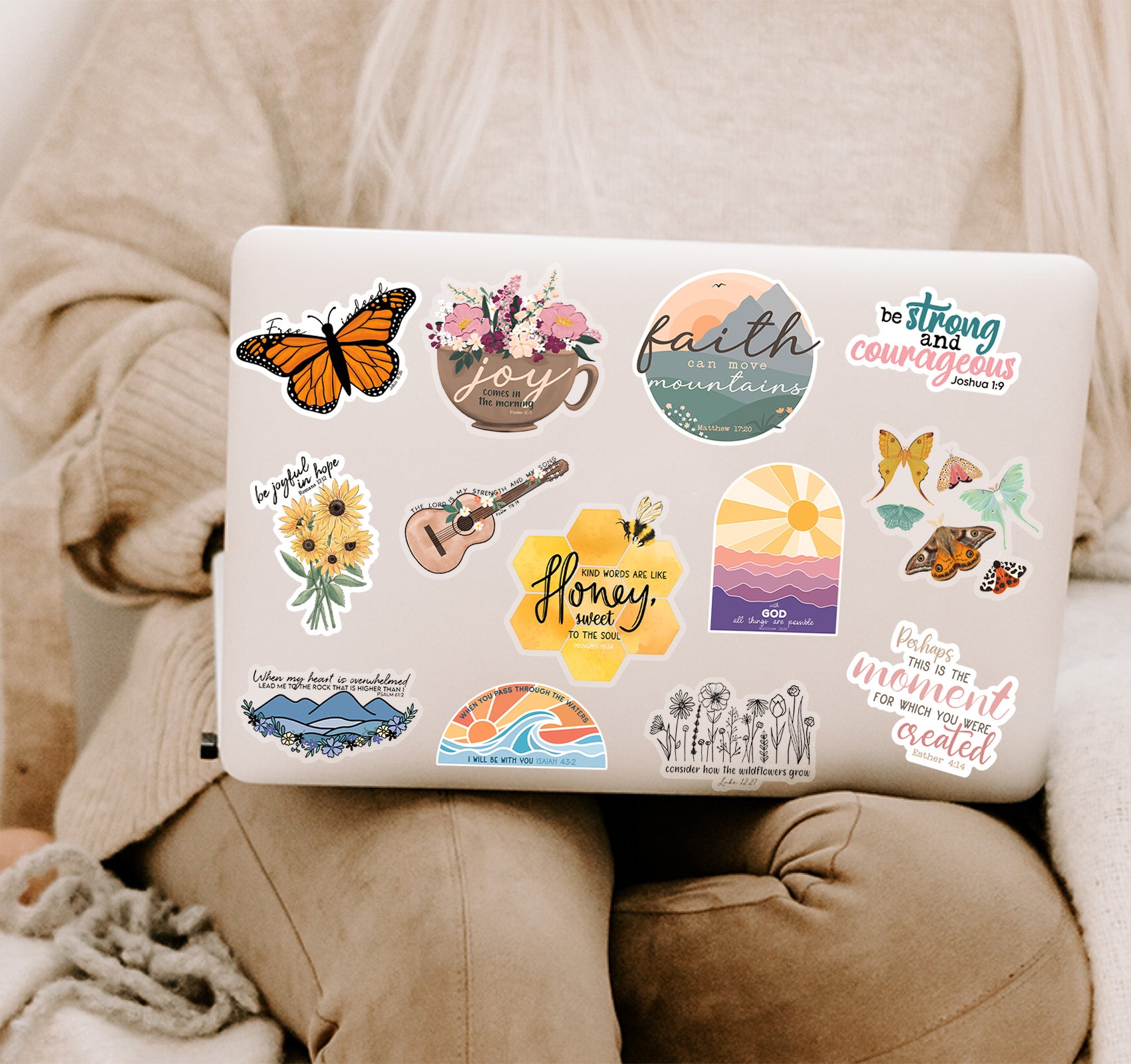 Christian faith laptop stickers