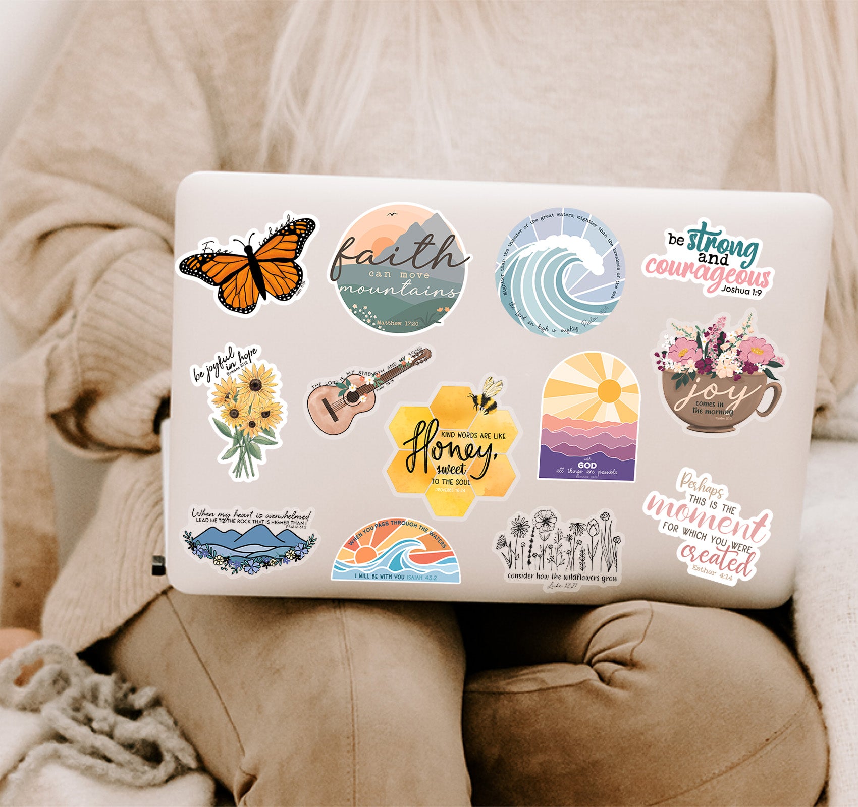 Faith laptop stickers