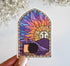 Easter empty tomb sticker designed like a stained glass window