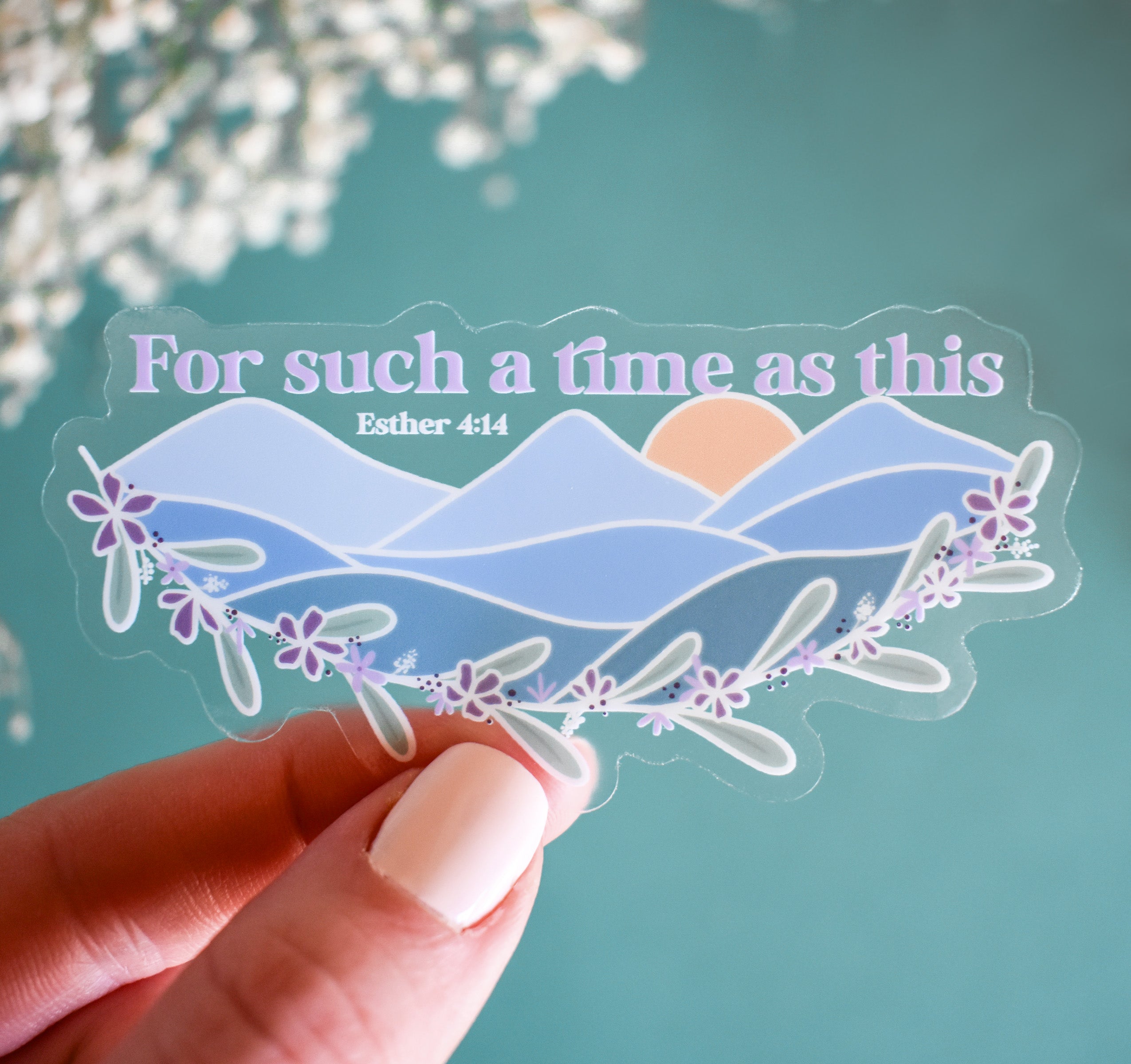 For such a time as this Esther 4:14 Bible verse Christian sticker