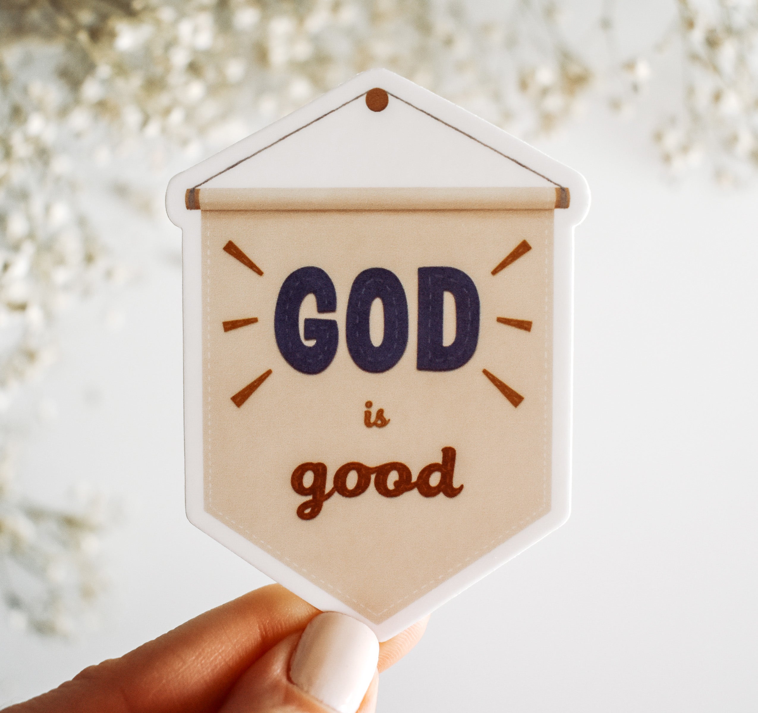 God is good Christian sticker