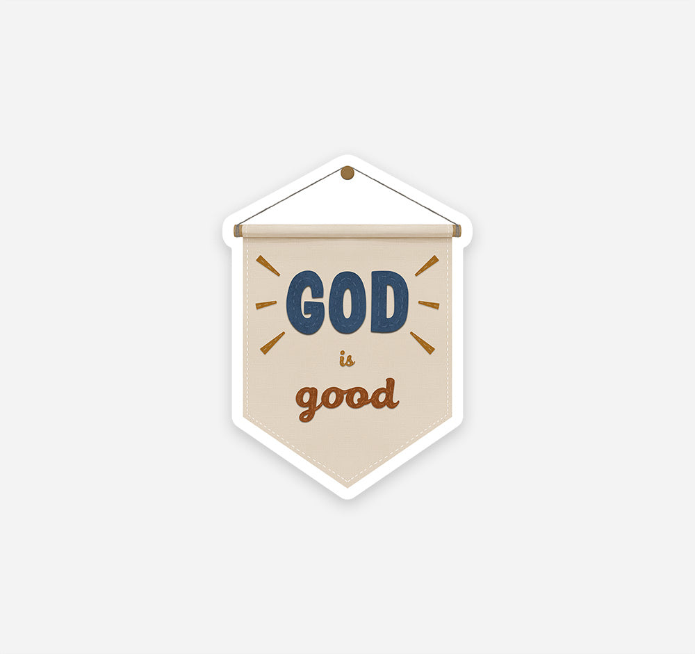 God is good Christian sticker