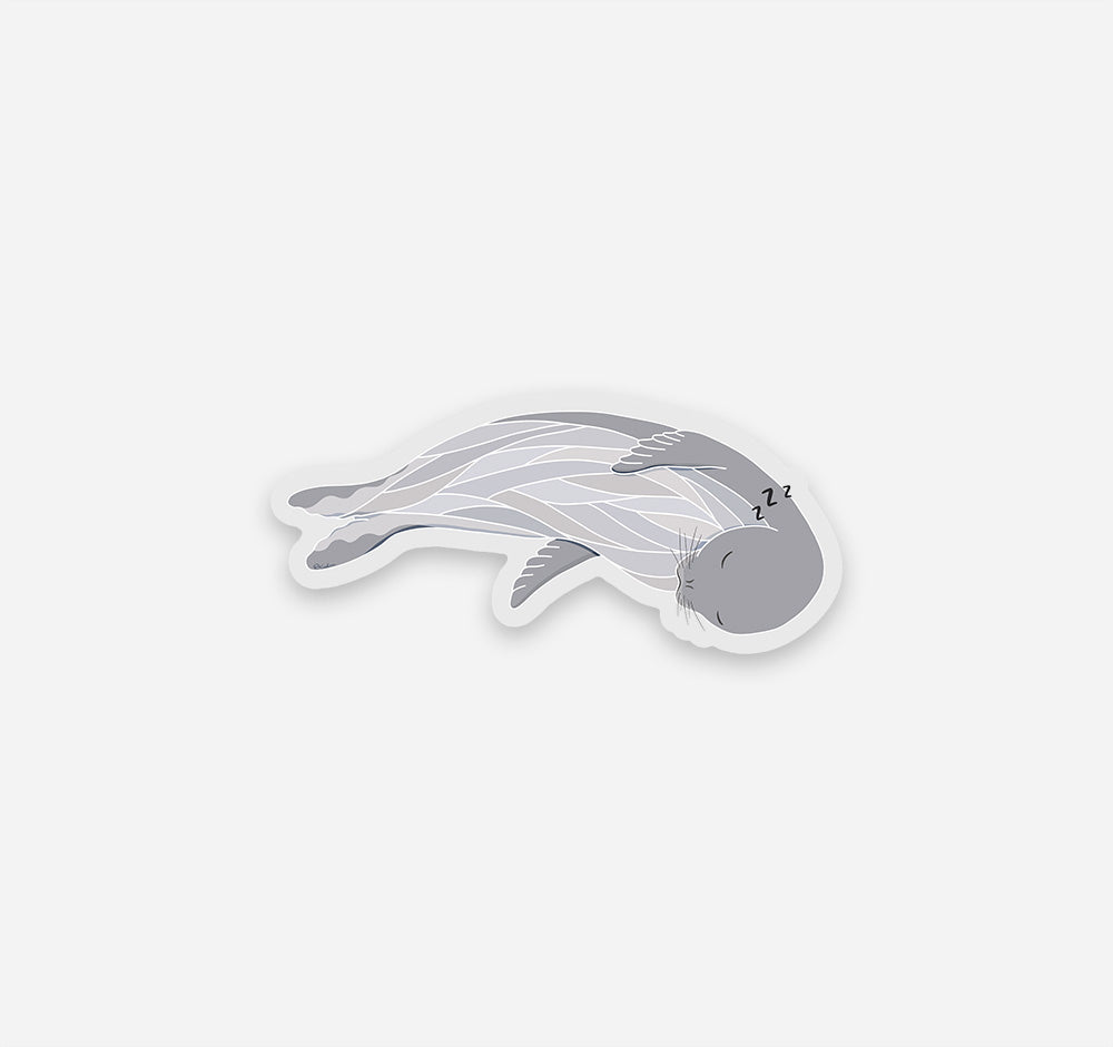 Hawaiian Monk Seal clear vinyl decal
