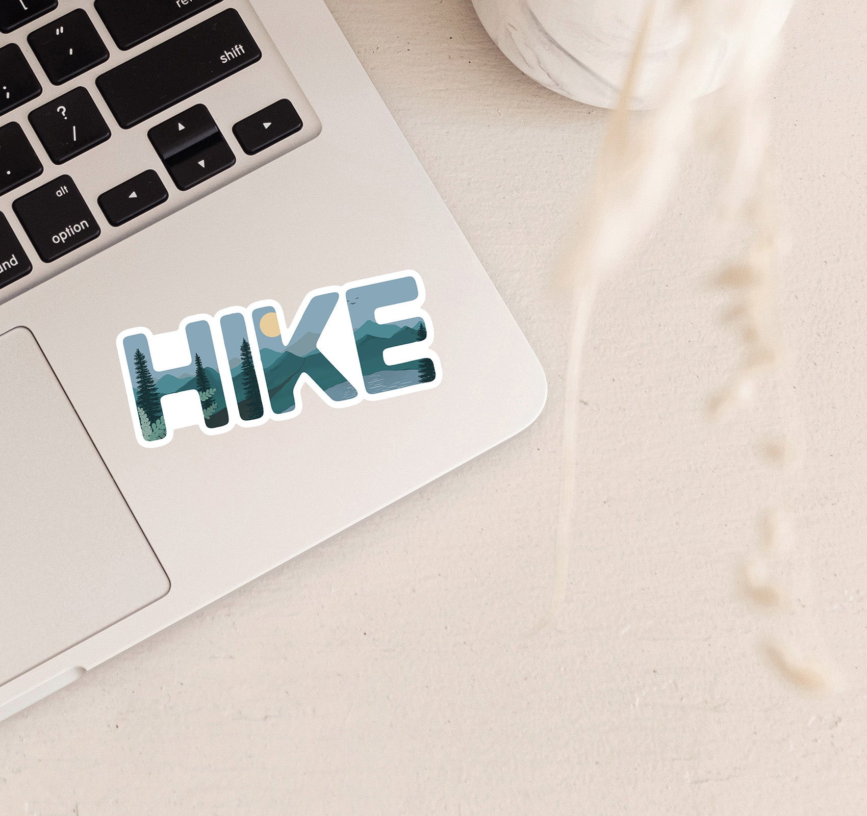 Hike vinyl laptop sticker