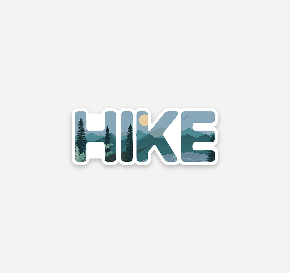 Hike vinyl hiking sticker