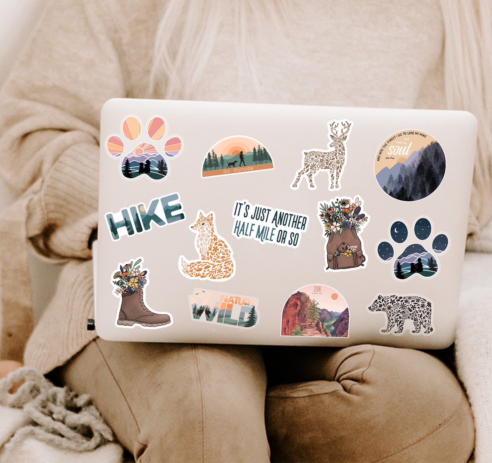 Nature and outdoor laptop stickers