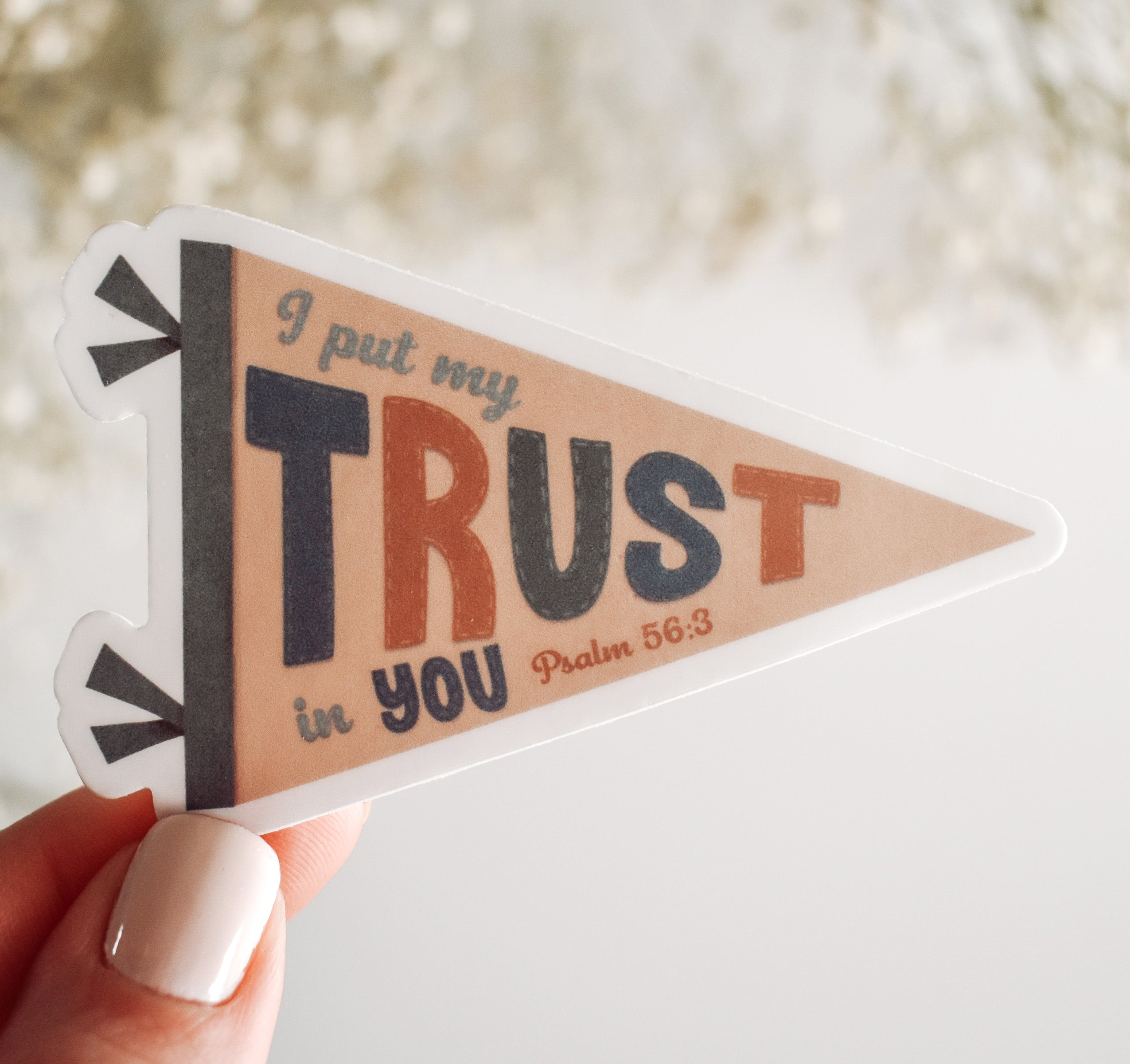 I put my trust in you Psalm 56:3 Bible verse Christian sticker
