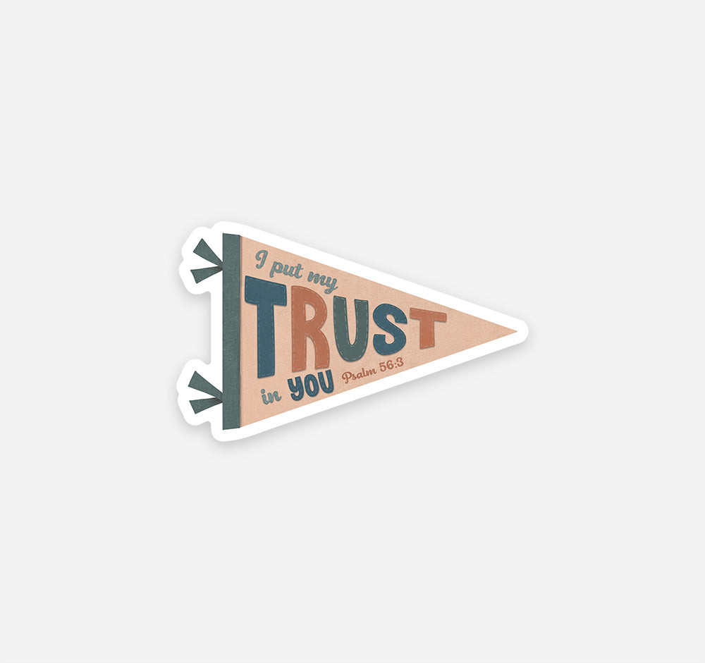 I put my trust in you Psalm 56:3 Bible verse Christian sticker