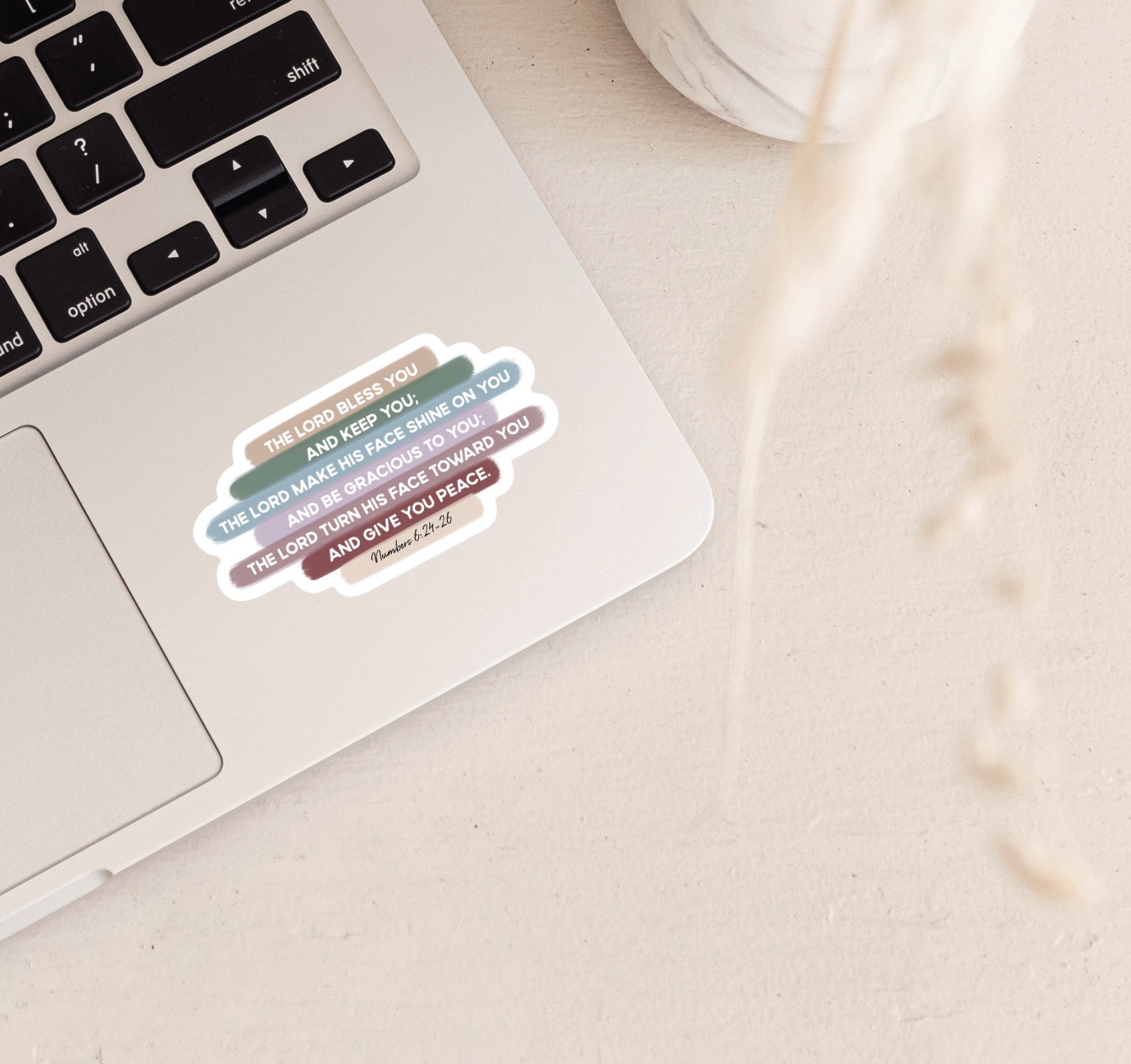 The Blessing Christian laptop decal