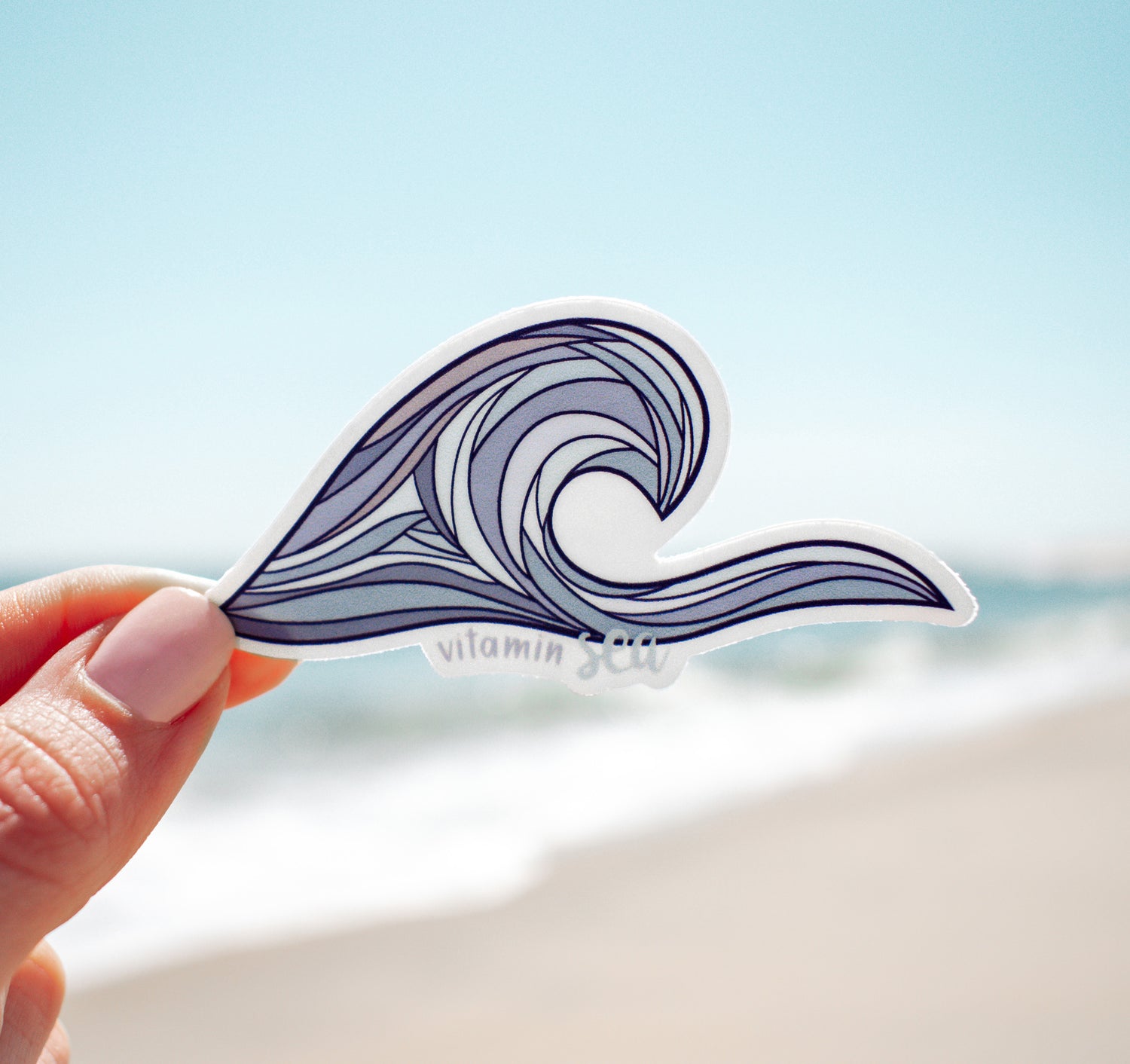 Vitamin sea ocean wave sticker