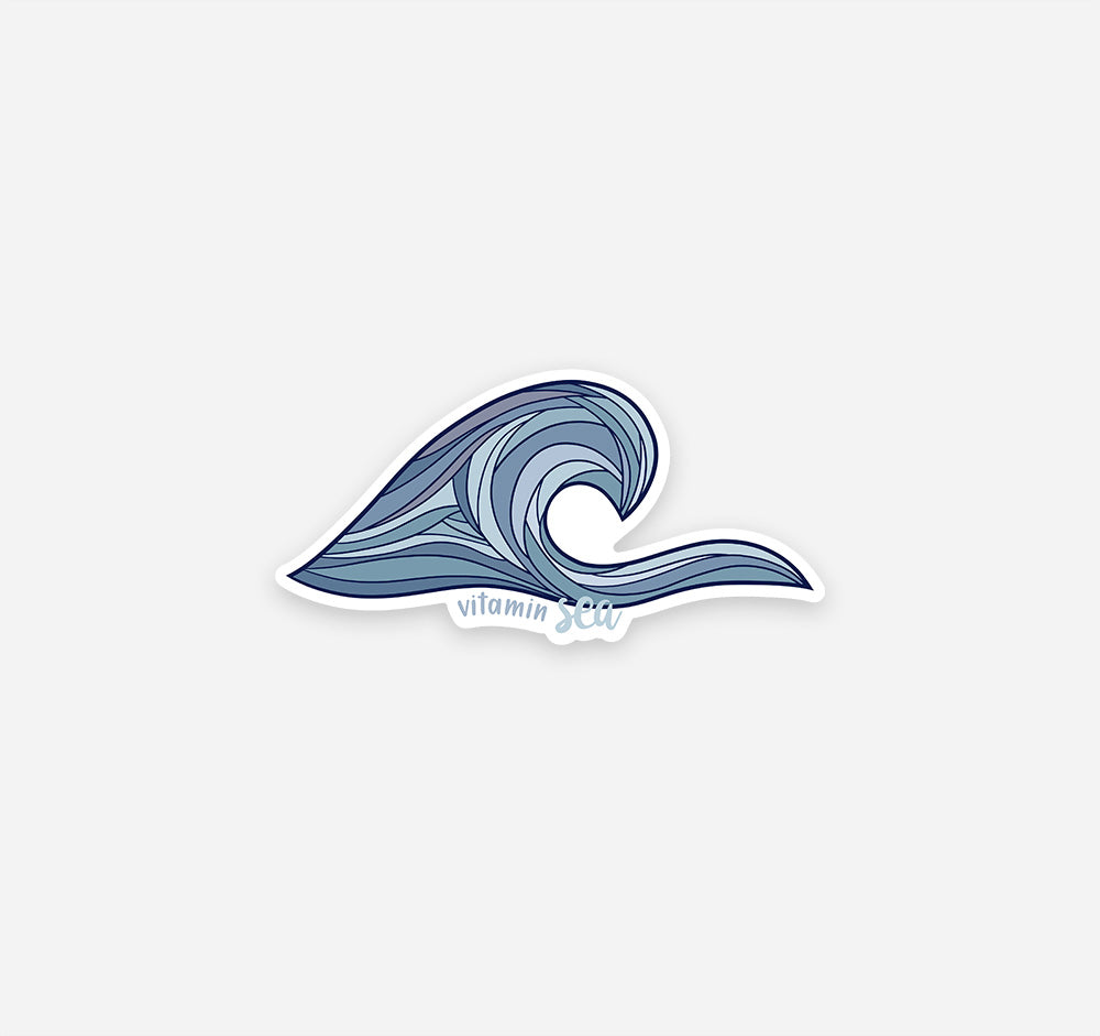 Vitamin sea ocean wave sticker