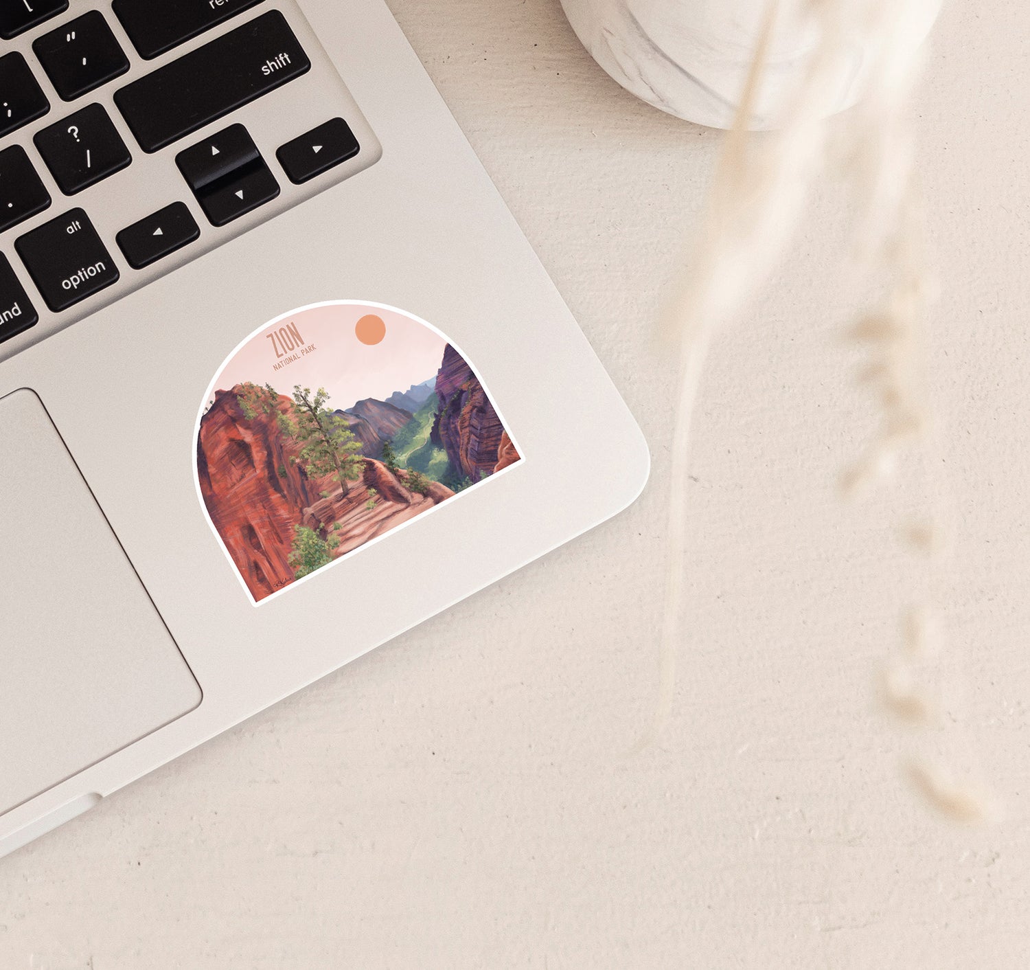 Zion National Park laptop decal