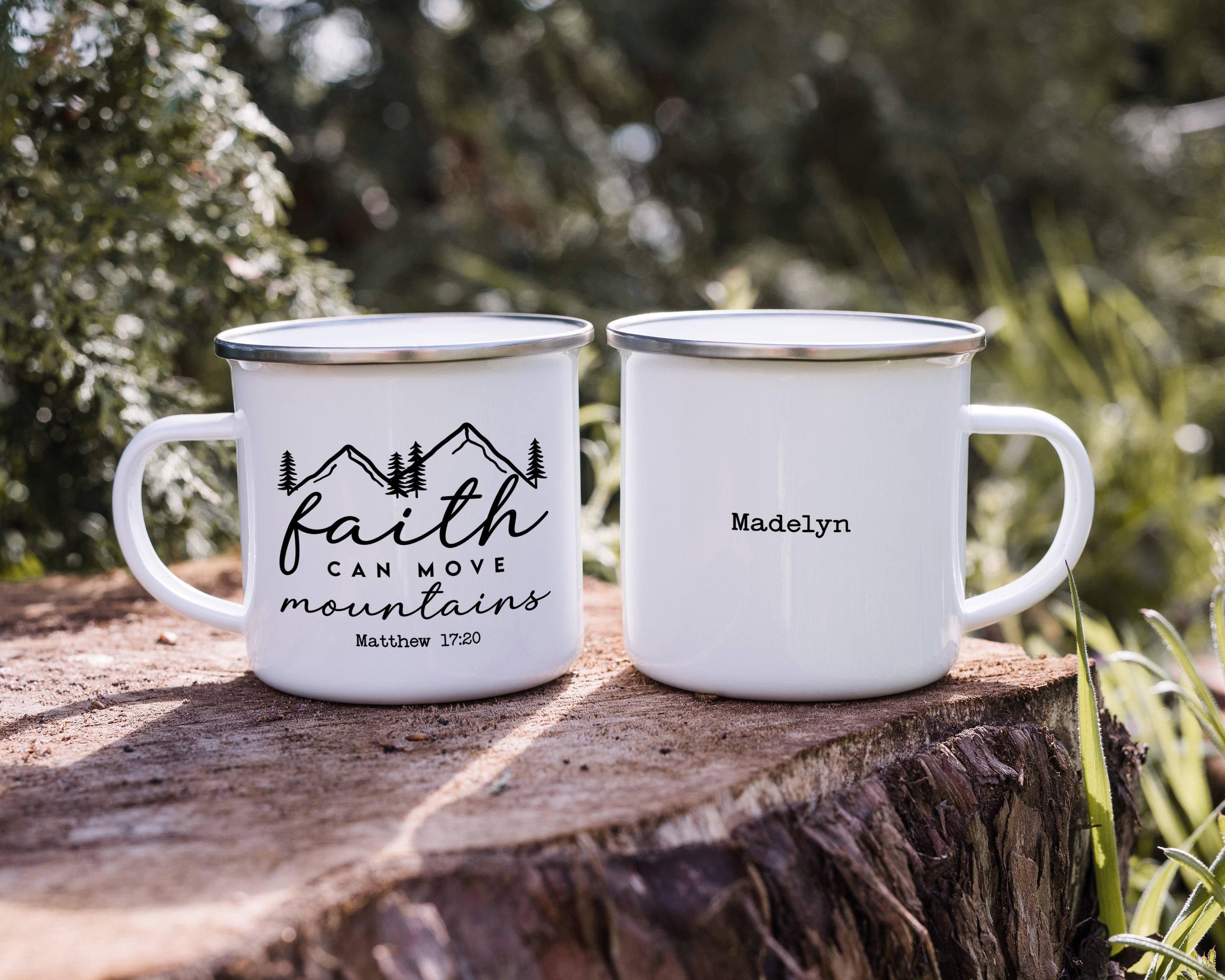 Faith Can Move Mountains Camp Mug