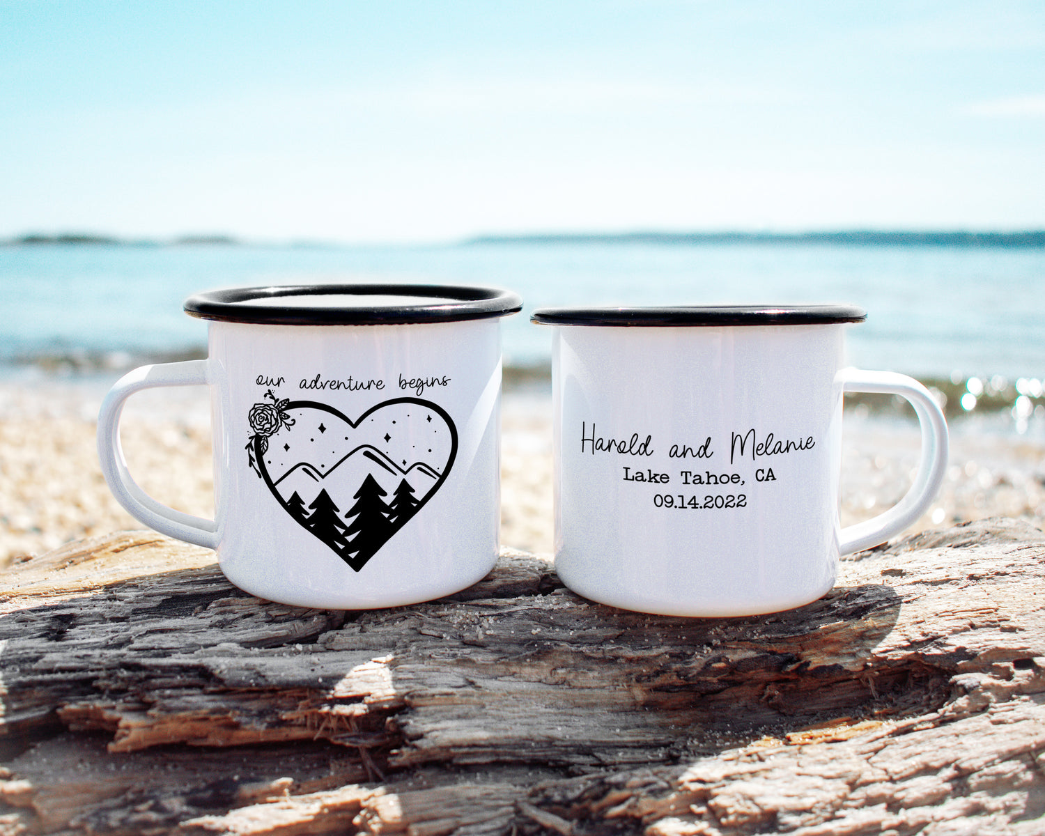 Our Adventure Begins Enamel Mug