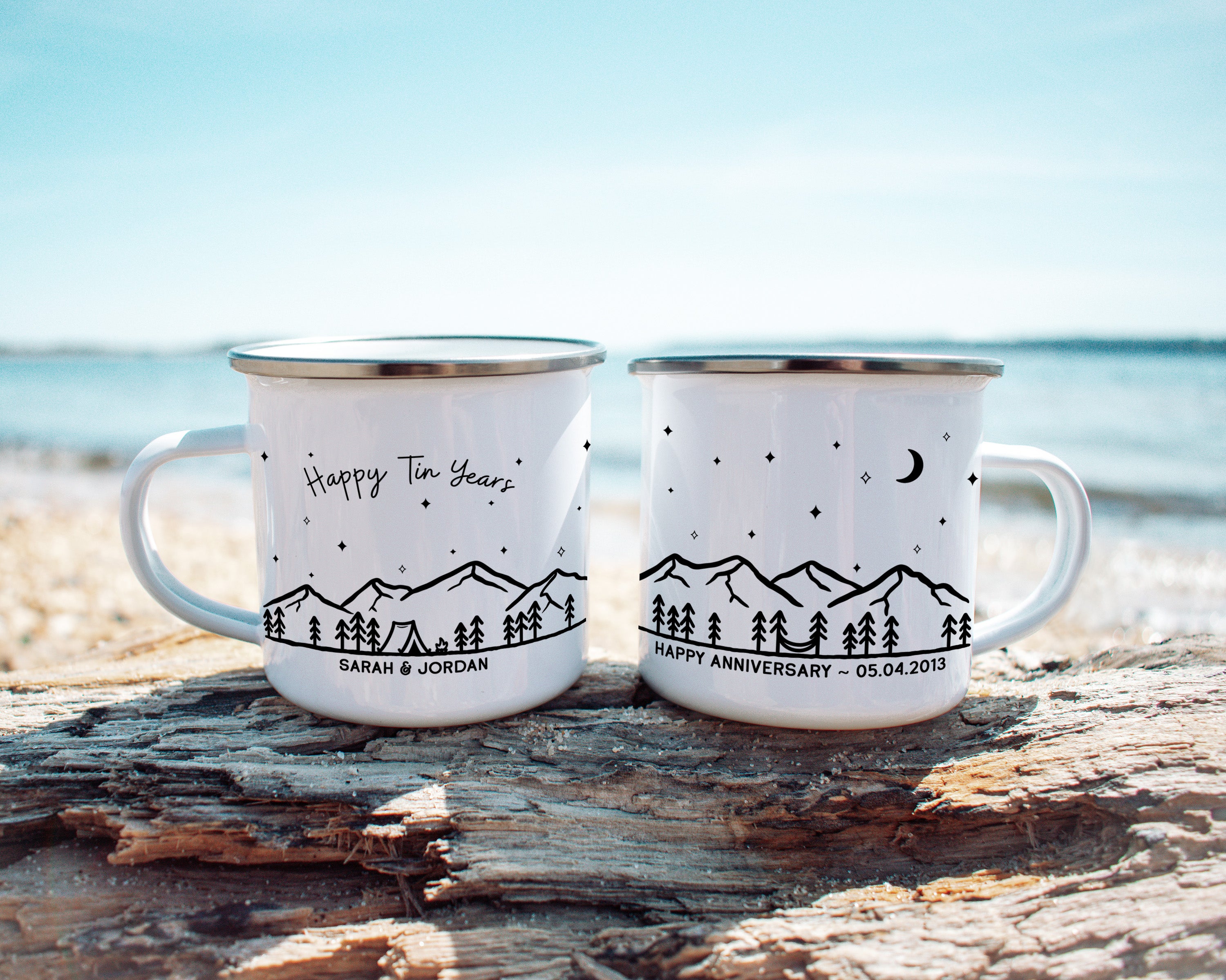 Happy Tin Years Mountain Camp Mug