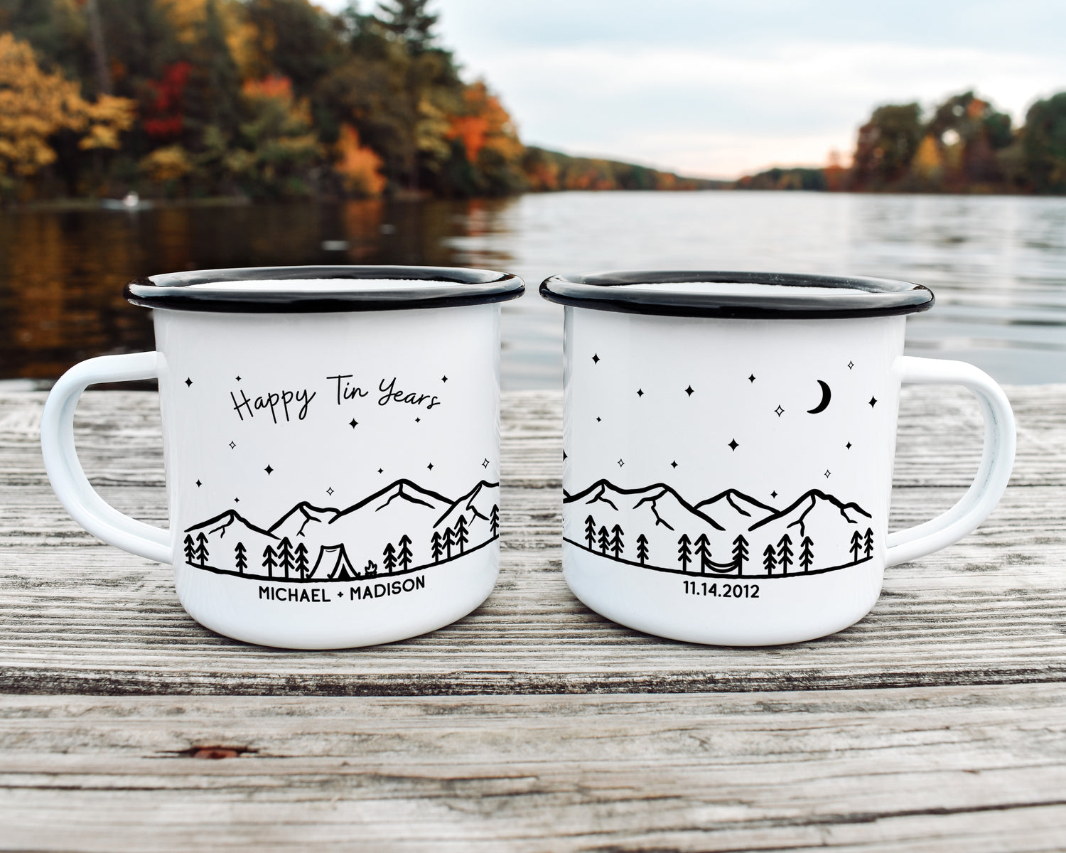 Happy Tin Years Mountain Camp Mug