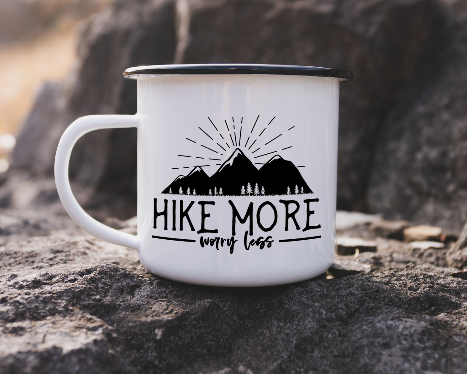 Hike More Worry Less Camp Mug
