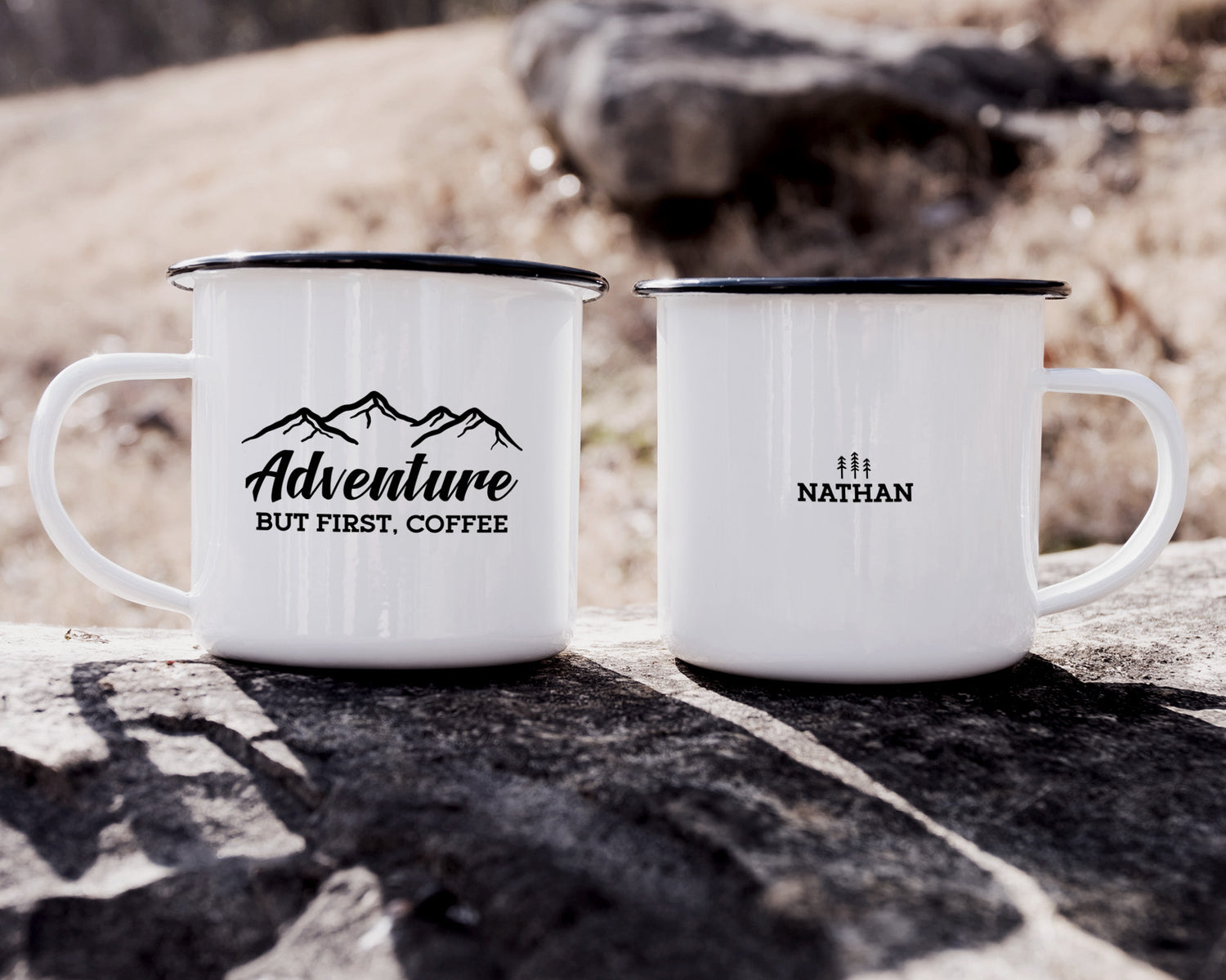 Adventure But First Coffee Camp Mug