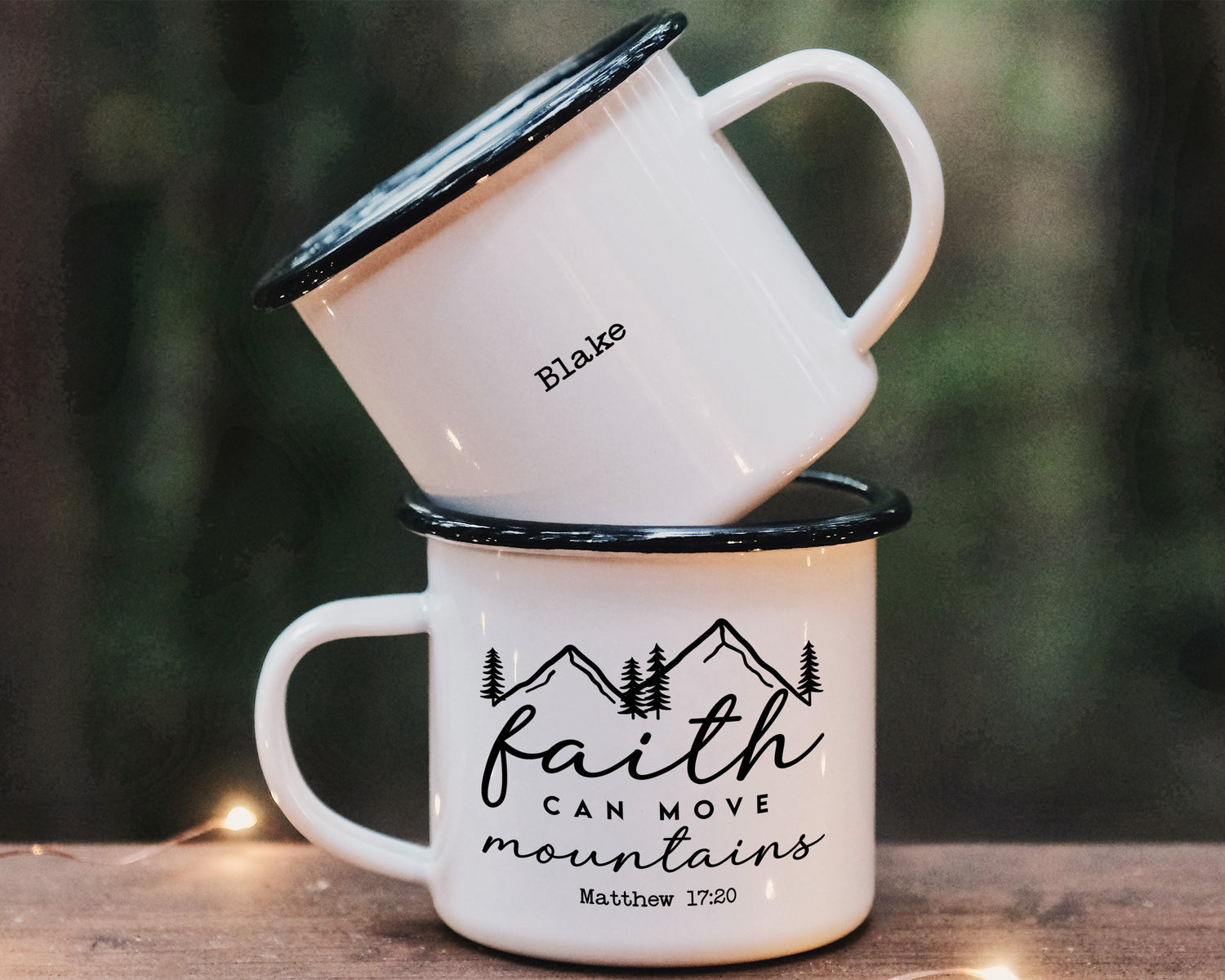Faith Can Move Mountains Camp Mug