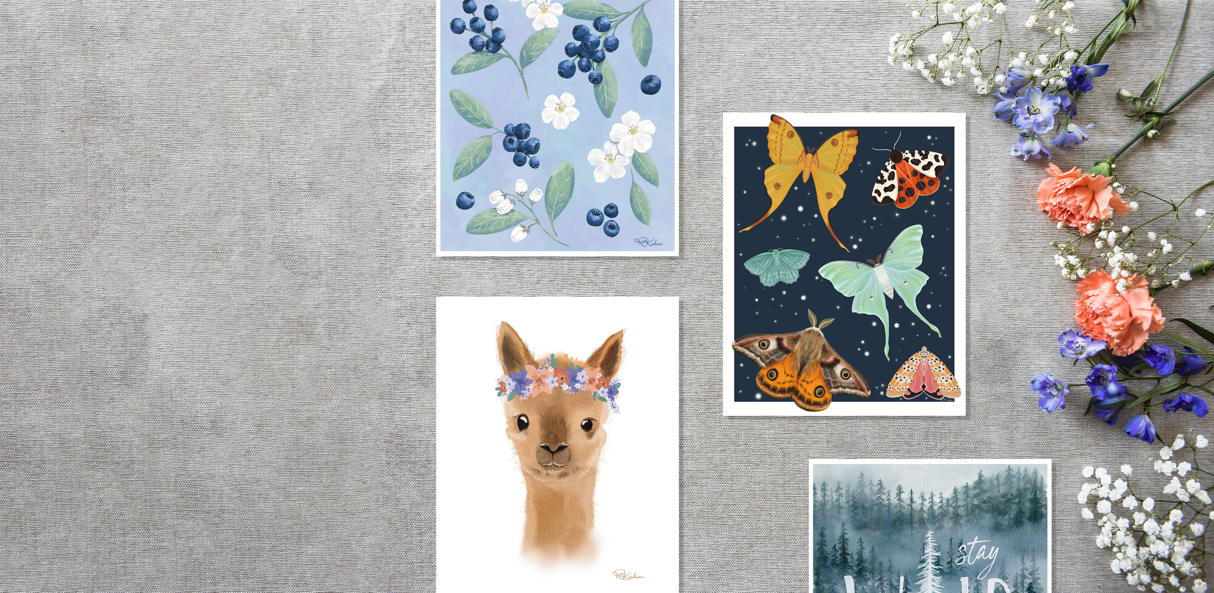 Ocean, mountain, nature, and floral inspired art prints home décor