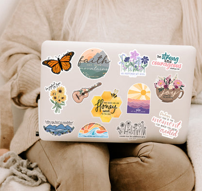 Christian faith laptop stickers