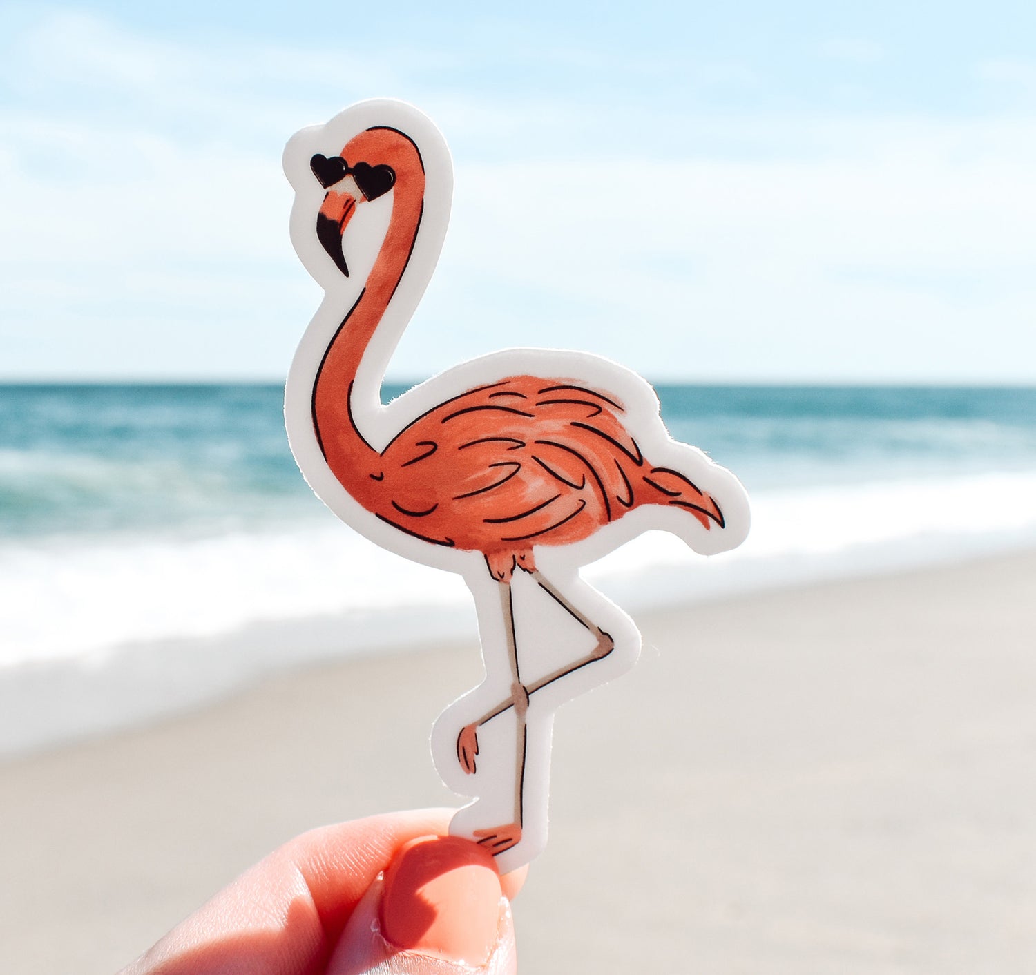 Sticker Pink flamingo