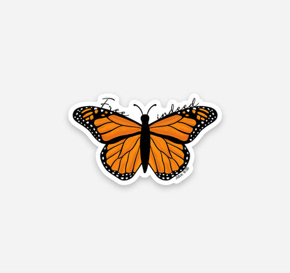 Free Indeed, John 8:36 Monarch Butterfly Christian sticker