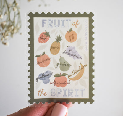 Fruit of the Spirit, Galatians 5:22-23 Bible verse Christian sticker