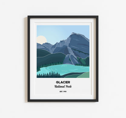 Glacier National Park wall art print poster