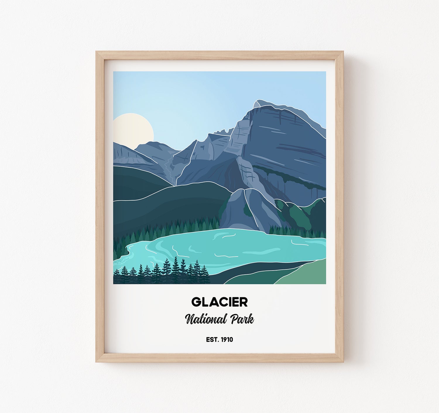 Glacier National Park wall art print poster