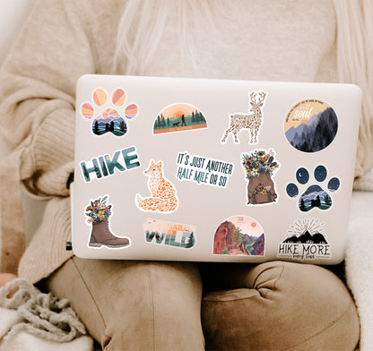 Outdoors and nature themed laptop decals