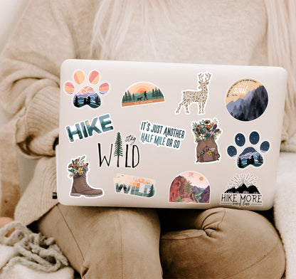 Outdoors and nature themed laptop decals