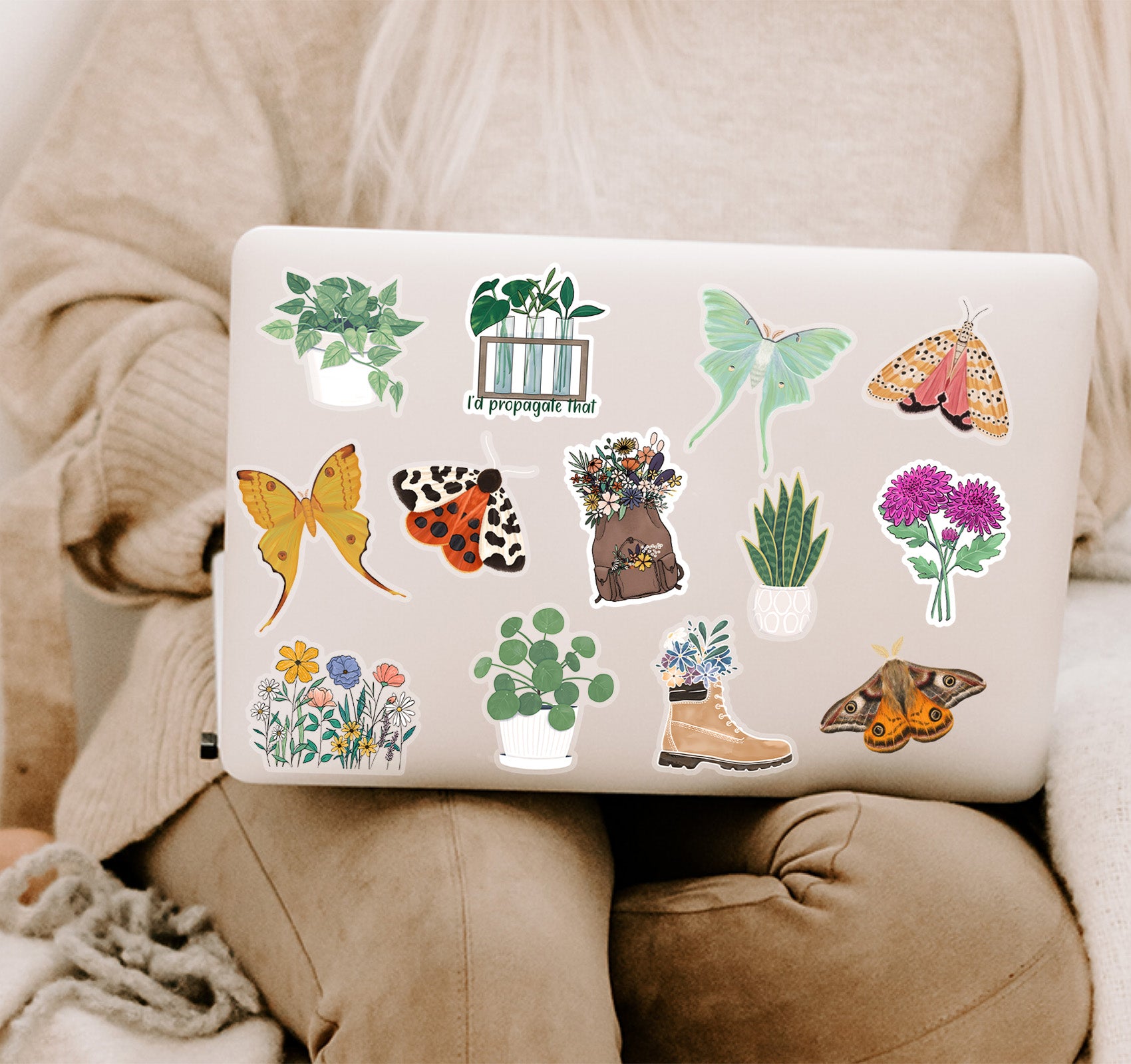 Plants and nature laptop decals