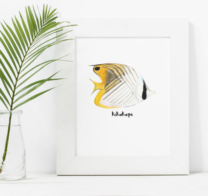 Hawaiian kikakapu fish art print