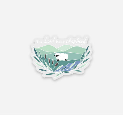 The Lord is my shepherd Psalm 23 Bible verse sticker