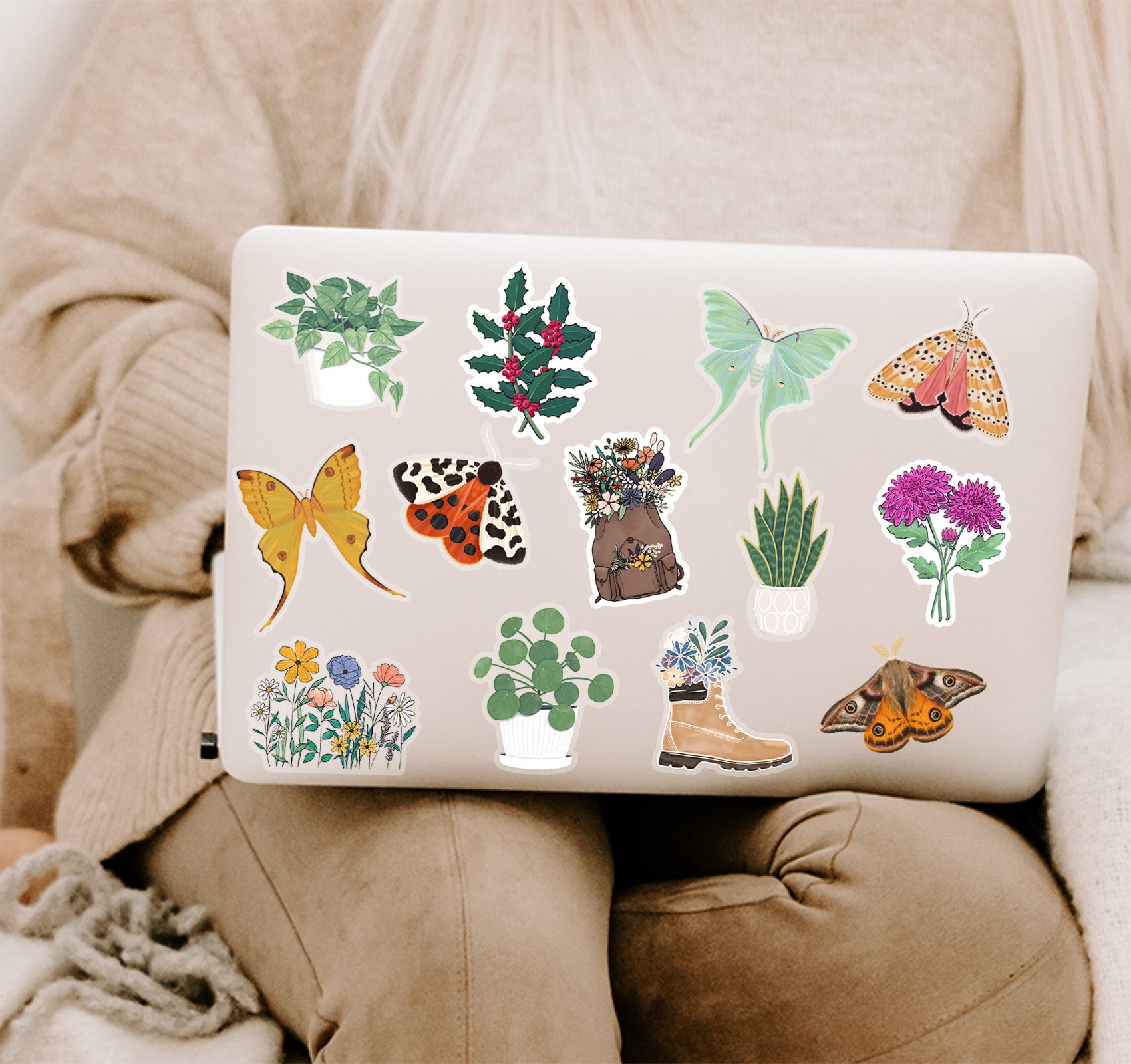 Nature and flower laptop decals