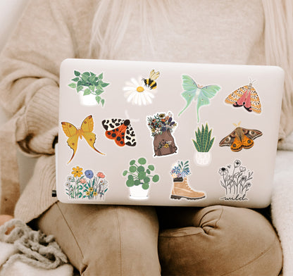 Nature and floral laptop decals