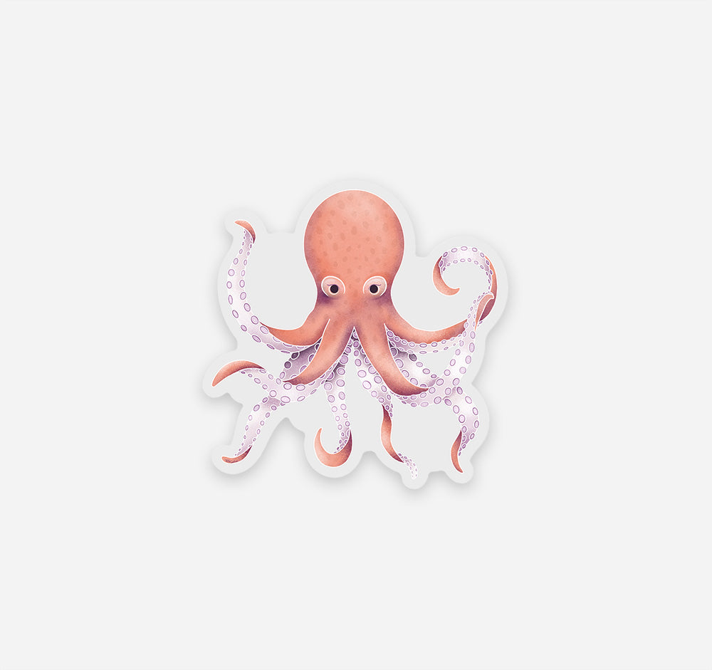 Octopus clear vinyl sticker