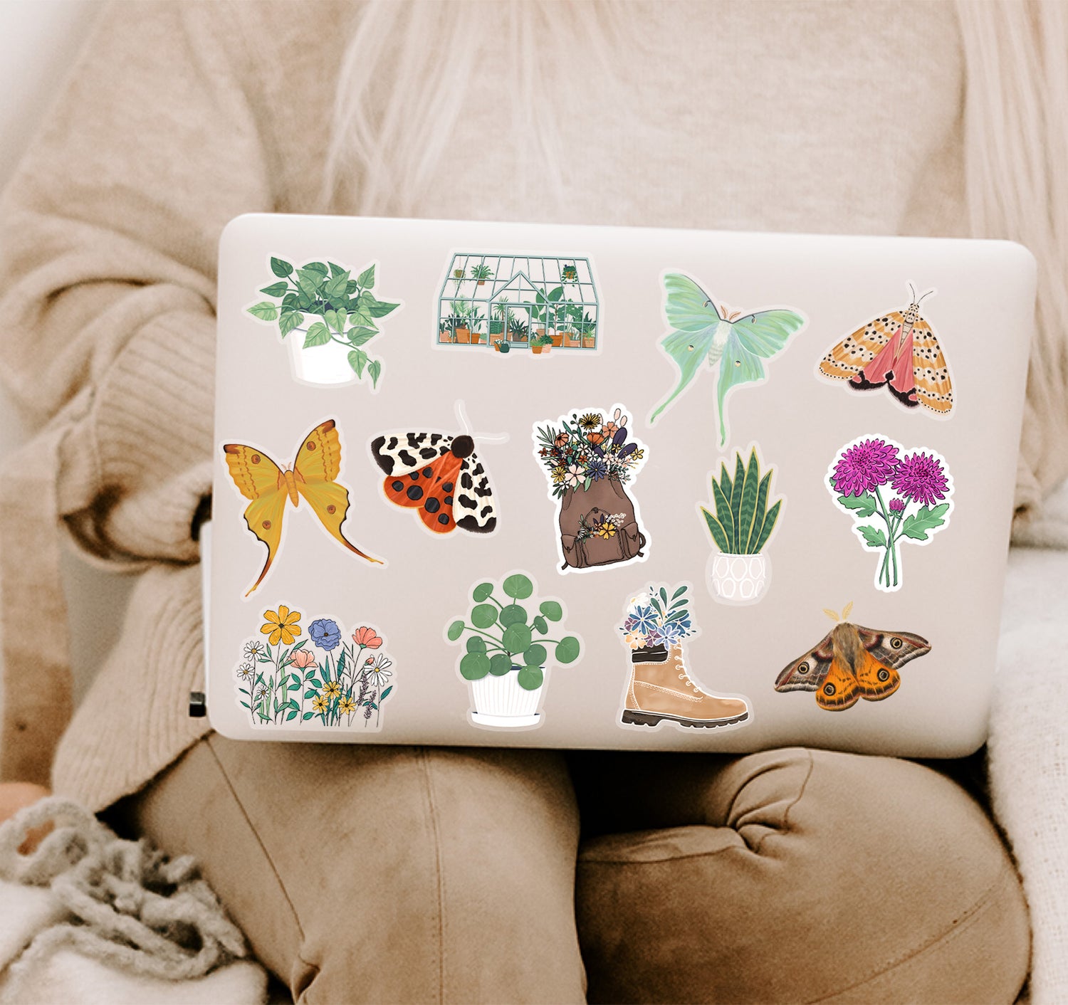 Nature and plants laptop decals