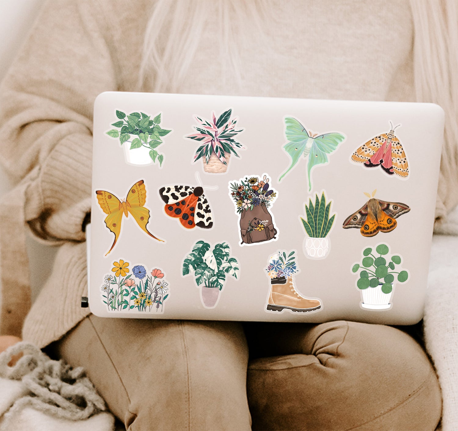 Nature and plant laptop decals