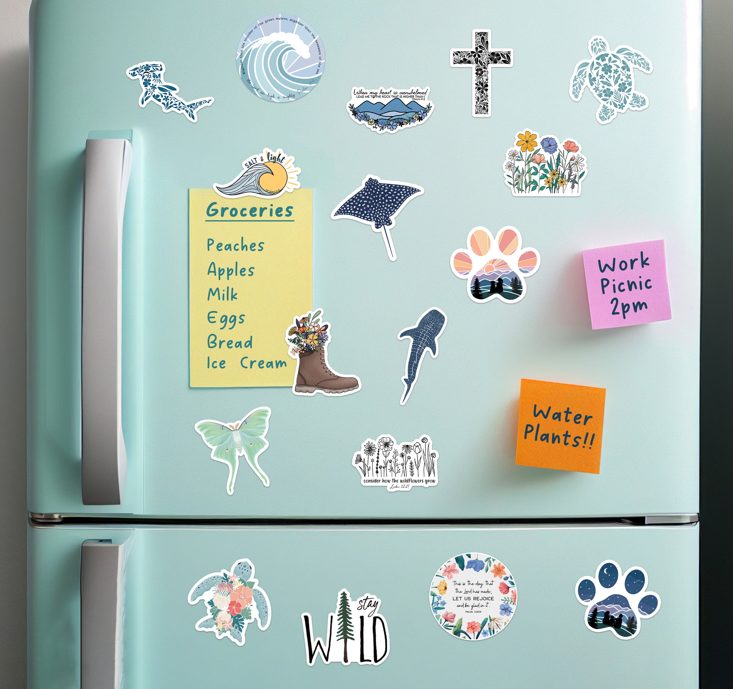 Wild Peonies Studio refrigerator magnets