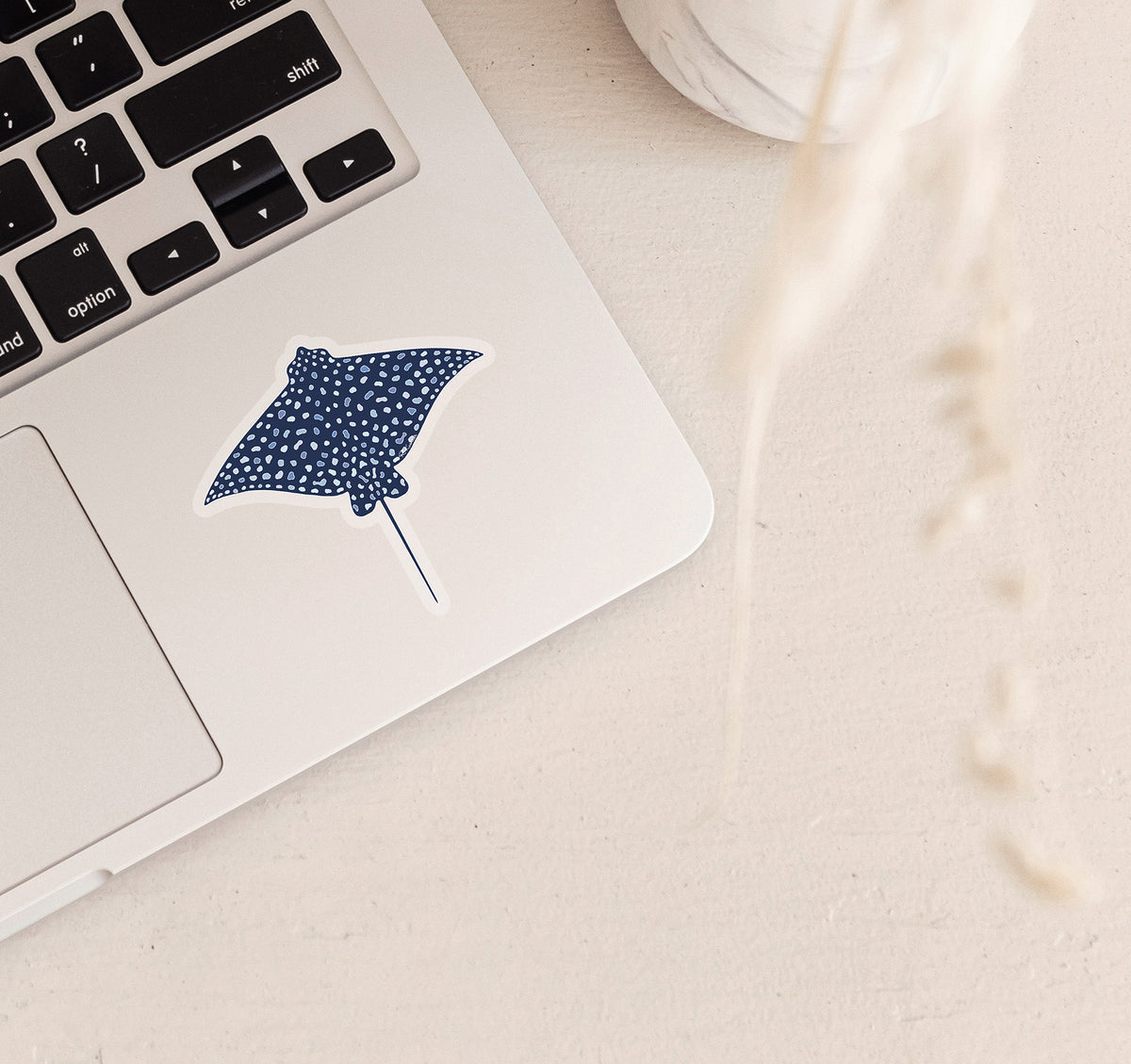 Spotted Eagle Ray Clear Vinyl Sticker – Wild Peonies Studio