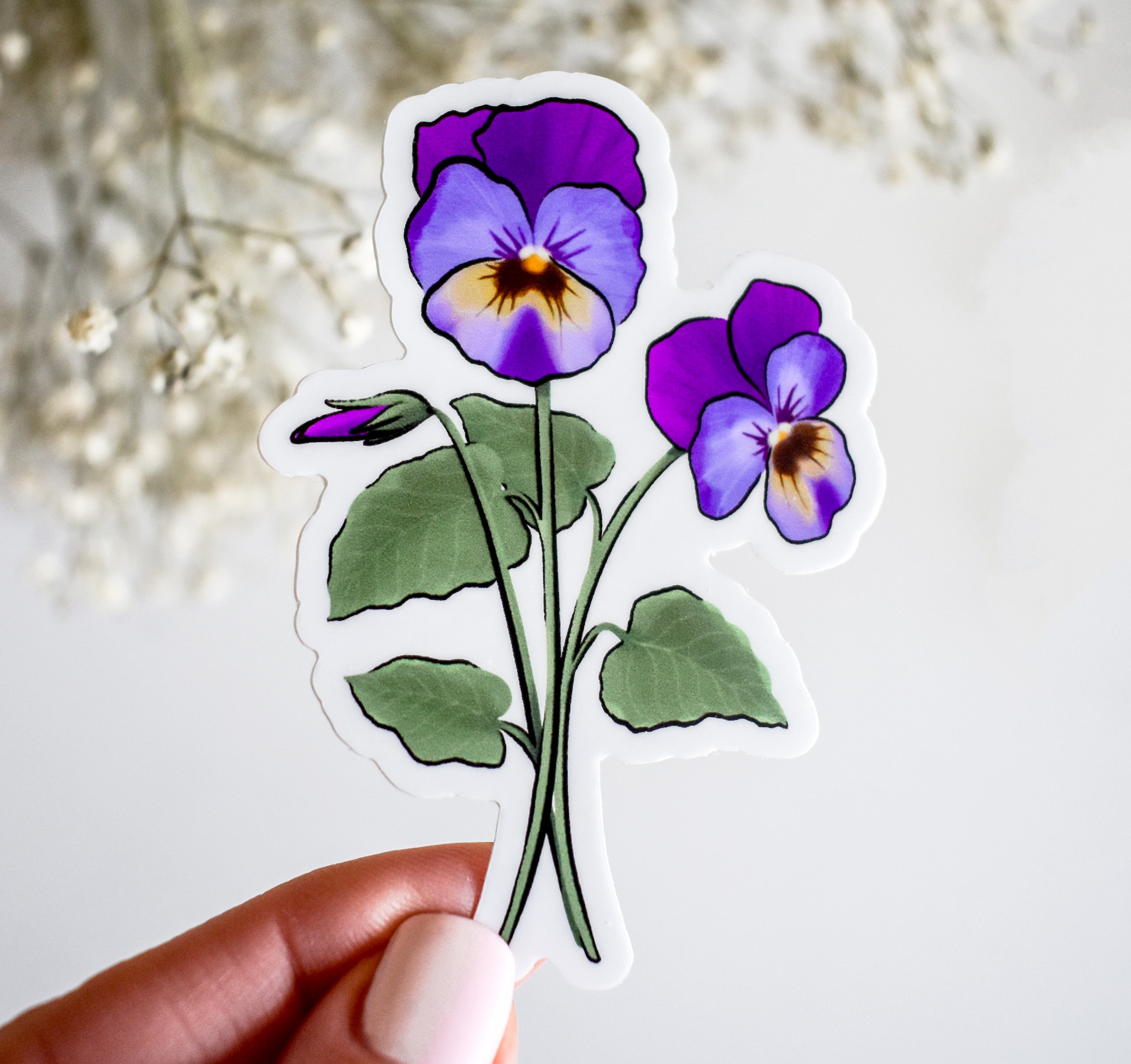 February birth month violet sticker