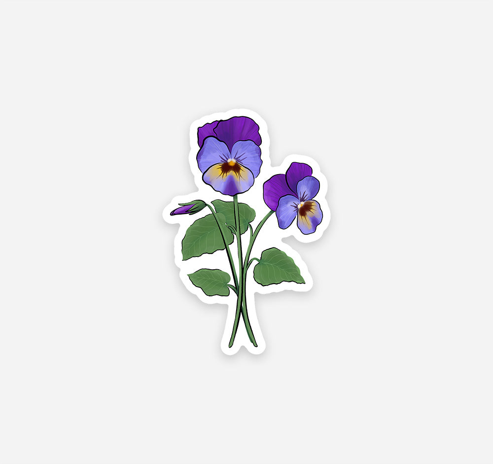 February birth month violet sticker