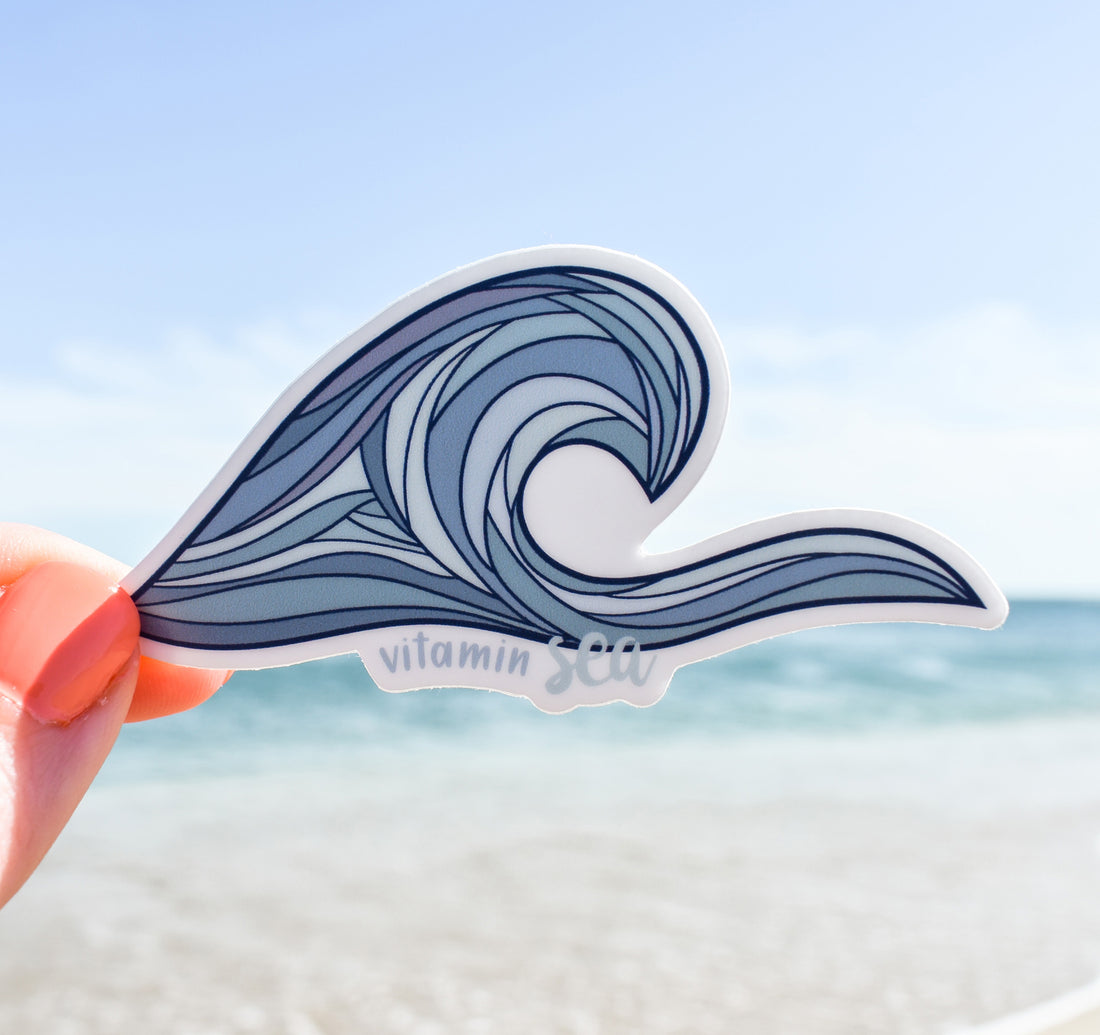 Vitamin sea ocean wave sticker