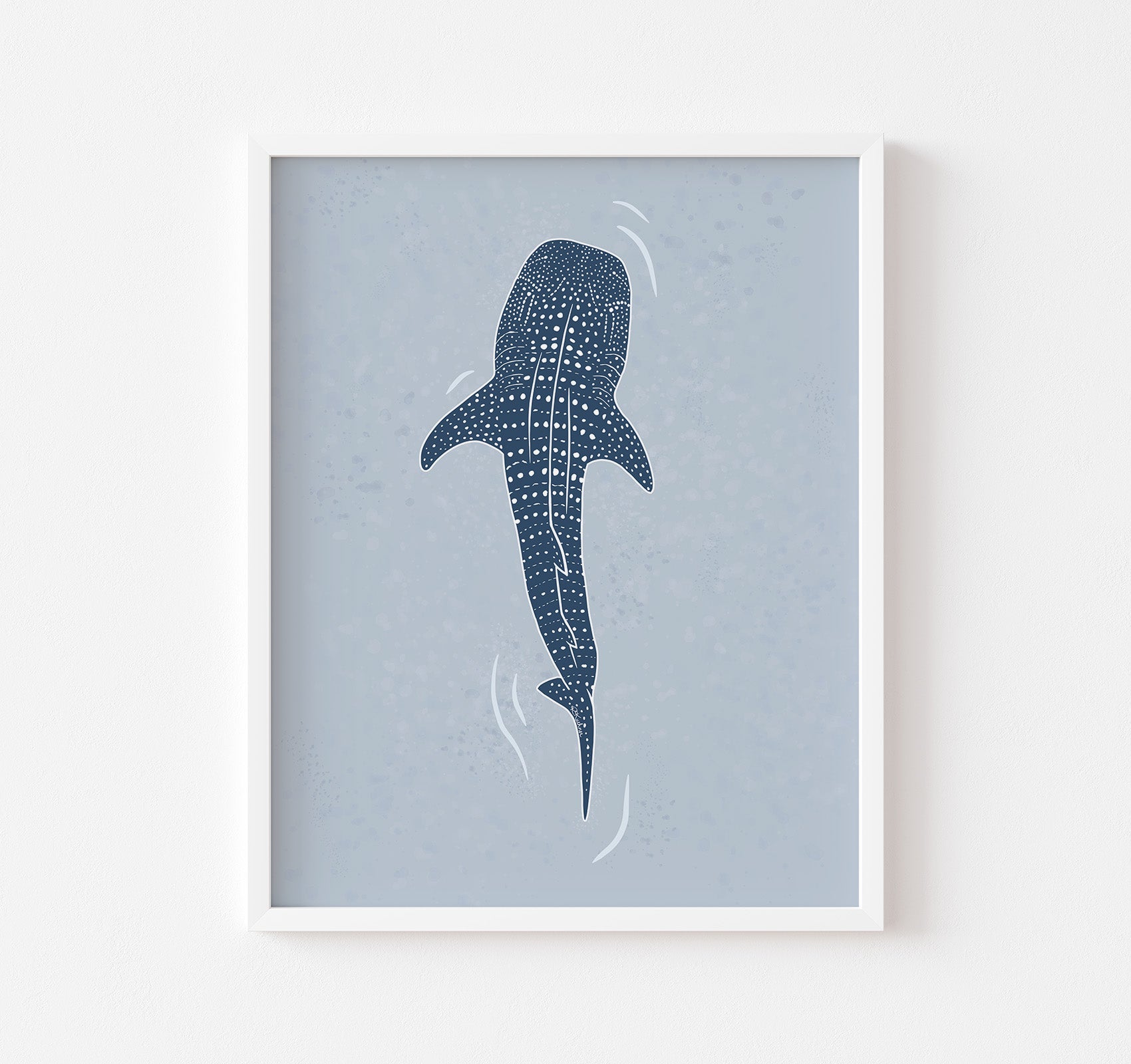 Whale shark ocean themed art print