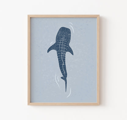 Whale shark ocean themed art print