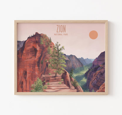 Zion National Park artwork of Angel&